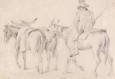 Granjero con mulas de Unknown artist