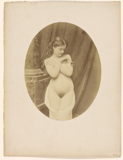 [Desnudo femenino con colibrí] de Unknown artist