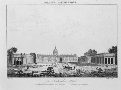 Primera exposición de productos industriales: Pórtico de los Inválidos, 10 de septiembre de Unknown artist