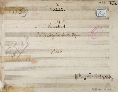 Primera página de Mitrídates, rey del Ponto, ópera de Mozart (1770) de Unknown artist
