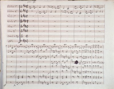 Primera página de la partitura de la Sexta Sinfonía por Luigi Boccherini de Unknown artist