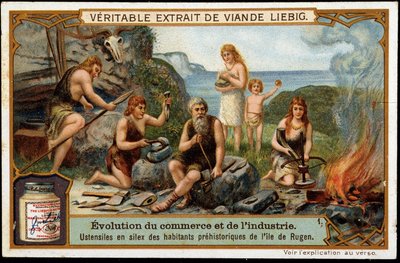 Utensilios de sílex de los habitantes prehistóricos de la isla de Rügen de Unknown artist