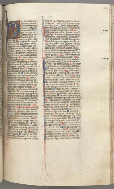 Fol. 233r, Salmo 109, D inicial historiada, Dios Padre e Hijo, el Espíritu Santo entre ellos de Unknown artist