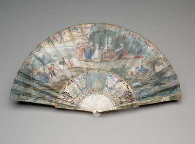 Abanico Plegable con una escena pastoral, c.1740s-50s de Unknown artist