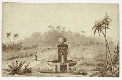 Fuente en el oasis de Unknown artist