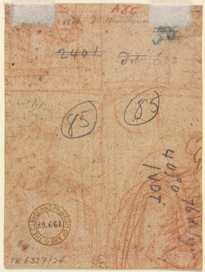 Fragmento de Dos Figuras (verso) de Unknown artist