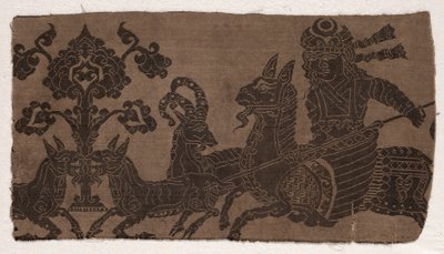 Fragment with Mounted Hunter Spearing Animals de Unknown artist