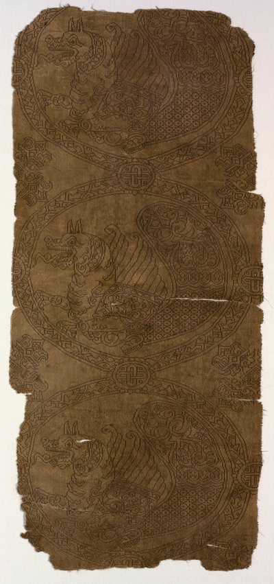 Fragment with Senmurvs de Unknown artist