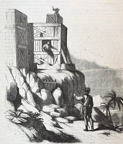 Francisco Roldán hablando con el Adelantado Bartolomé Colón en la isla de La Española, en el Fuerte Concepción en 1497 de Unknown artist