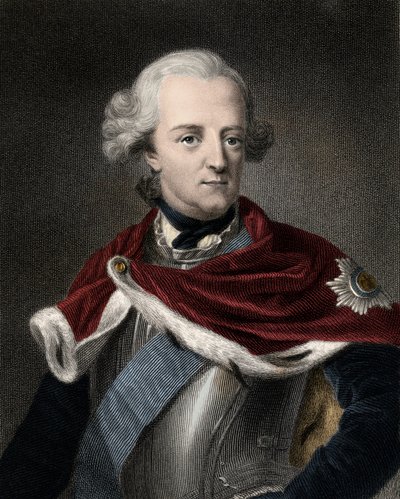 Federico II de Prusia (1712-1786) - Federico II el Grande 1712-1786 - grabado - siglo XIX de Unknown artist