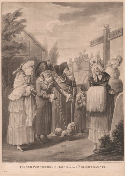 Corsarios franceses en el Canal de la Mancha de Unknown artist