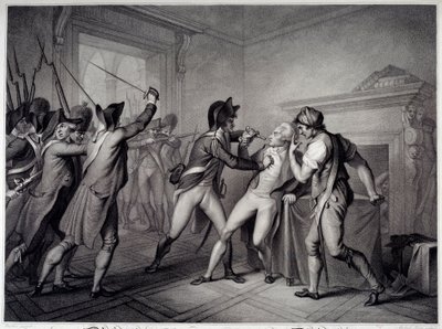 Revolución Francesa: Arresto de Robespierre el 27 de julio de 1794 (9 de Thermidor año II). Grabado del siglo XVIII. París, Museo Carnavalet de Unknown artist