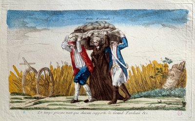 Revolución Francesa: "El tiempo presente requiere que todos soporten la gran carga" de Unknown artist