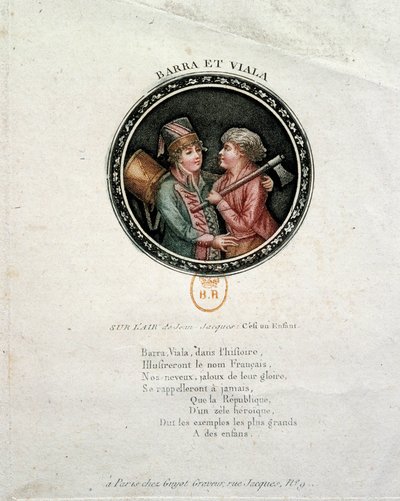 Revolución Francesa: representación de Barra y Viala de Unknown artist