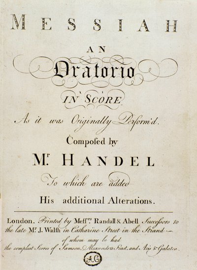 Frontispicio de la partitura 
