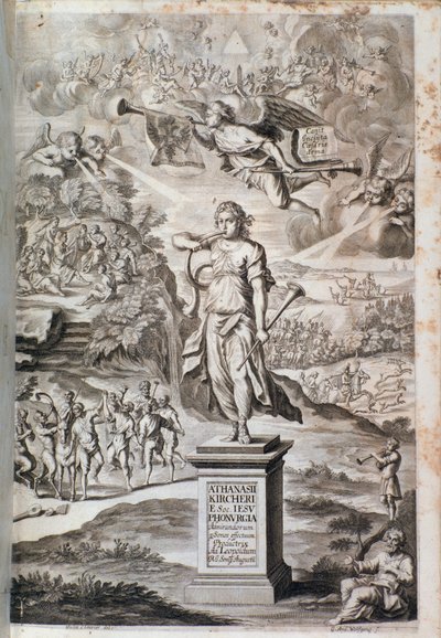 Frontispicio de Phonurgia nova (1673) de Unknown artist