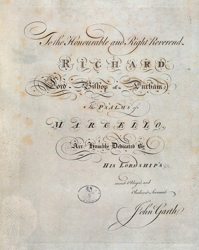 Portada de "Los salmos" de Benedetto Marcello de Unknown artist