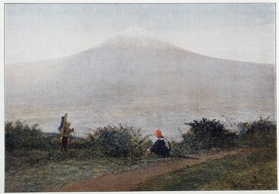 Fujiama, volcán de Japón - fotografía, finales del siglo XIX de Unknown artist