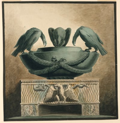 Vasija funeraria con tres de Unknown artist