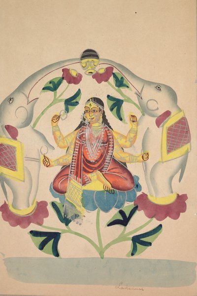 Gajalakshmi: Lakshmi con elefantes de Unknown artist