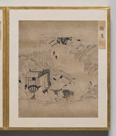Gatehouse del álbum de ilustraciones para el cuento de Genji de Unknown artist