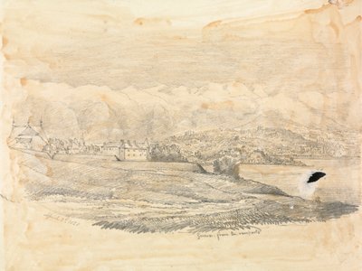 Ginebra con montañas a lo lejos de Unknown artist
