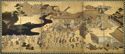 Escenas de género (Fūzoku byōbu) de Unknown artist