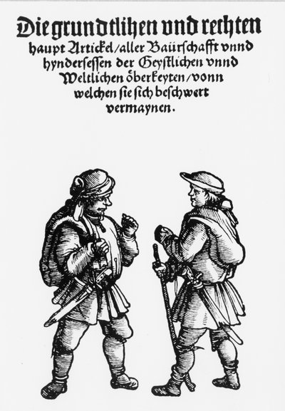 Armas de campesinos alemanes durante la revuelta del siglo XVI de Unknown artist