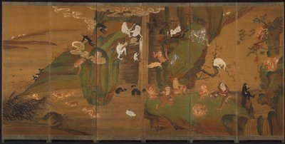 Gibbons in a Landscape de Unknown artist