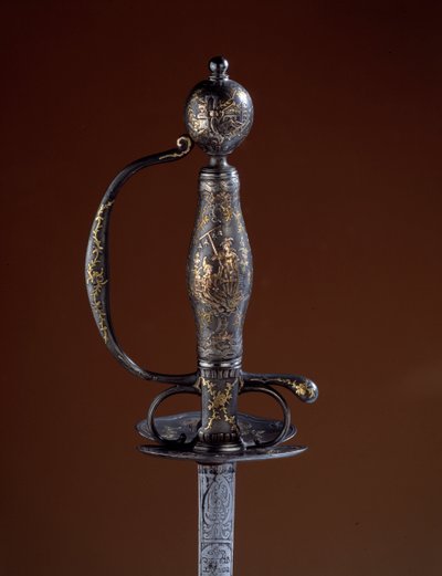 Guardia de oro y armadura del siglo XVIII en plata parcialmente dorada. París, Artes Decorativas de Unknown artist