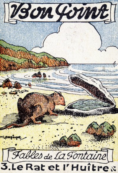 Buen punto ilustrado por la fábula de Jean de La Fontaine 