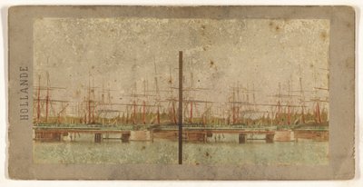 Gran dársena de barcos en Rotterdam. de Unknown artist