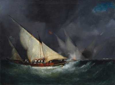 Piratas griegos atacando un barco turco de Unknown artist