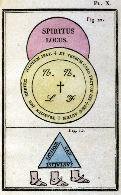 Grimorio del Papa Honorio utilizado para invocar demonios. Ed. de 1760. de Unknown artist