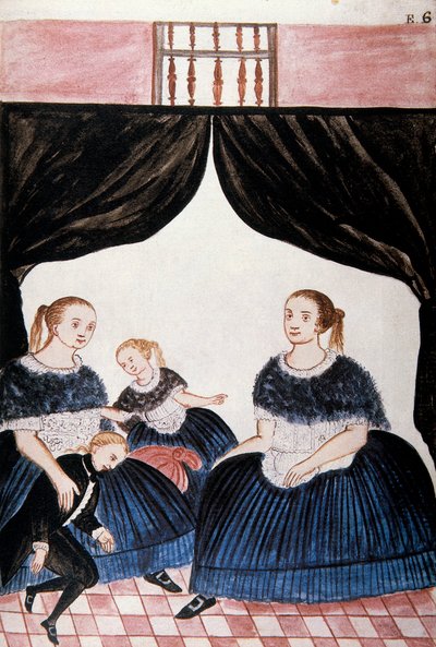 Grupo de mujeres en duelo, del libro "Trujillo del Perú" o "Códice Martínez Compañón", por Baltazar Martínez Compañón y Bujanda, obispo de Trujillo (1782-1785) de Unknown artist