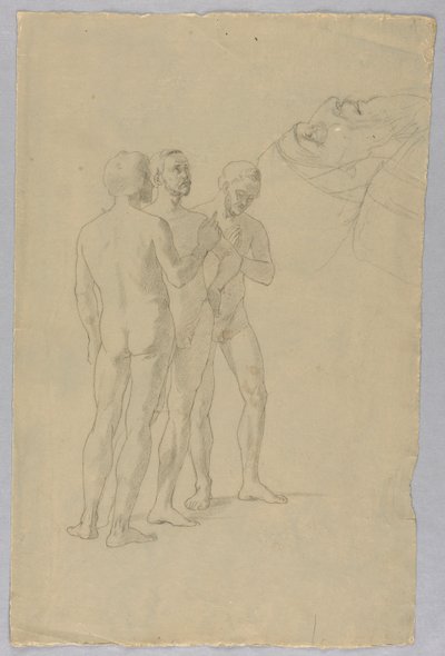 Grupo de tres desnudos masculinos de Unknown artist