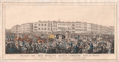 Su Majestad la Reina Carolina entrando en Estado en la Catedral de San Pablo, 20 de noviembre de 1820 de Unknown artist