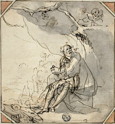 Santo Ermitaño en la Cueva de Unknown artist