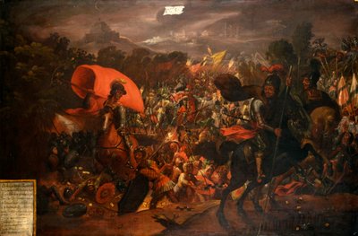 Hernán Cortés huyendo de la capital azteca de Unknown artist
