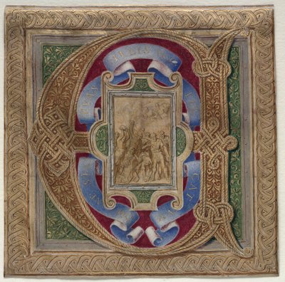 Historiated Initial (E) Excised from the Colonna Missal: The Martyrdom of St. Stephen de Unknown artist