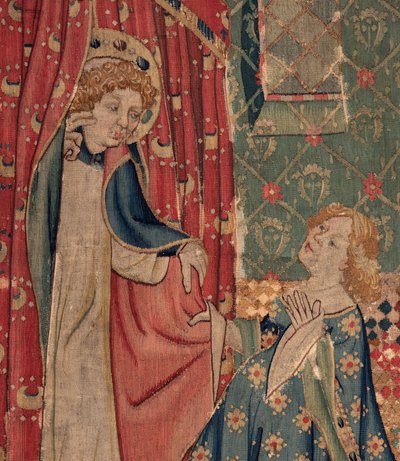 Historia de San Piat y San Eleuterio, Escena 11: Las tentaciones de San Eleuterio (Detalle) de Unknown artist