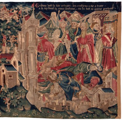 Historia de San Piat y San Eleutherio, Escena 14: La plaga está aplastando la ciudad de Tournai de Unknown artist