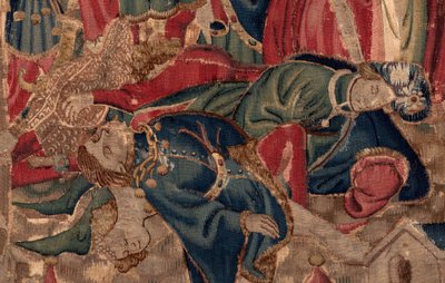 Historia de San Piat y San Eleuterio, Escena 14: La plaga está arrasando la ciudad de Tournai (detalle) de Unknown artist
