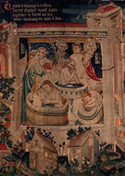 Historia de San Piat y San Eleuterio, Escena 7: Bautismo de los cristianos exiliados de Unknown artist