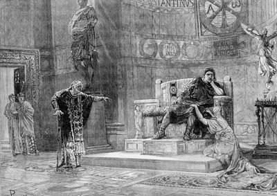 Helena pide a Constantino el sacrificio de Fausta de Unknown artist