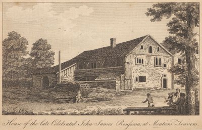 Casa del célebre John James Rousseau, en Moutiers-Travers de Unknown artist