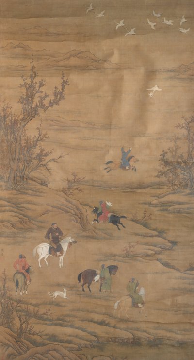 Caza a caballo de Unknown artist