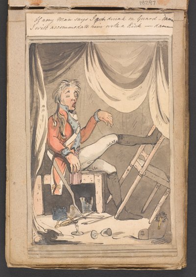 Si alguien dice que estoy borracho en guardia - maldita sea, lo acomodaré con una patada - maldita sea de Unknown artist