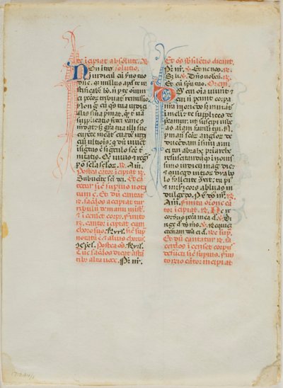 Hoja de manuscrito iluminada de Unknown artist