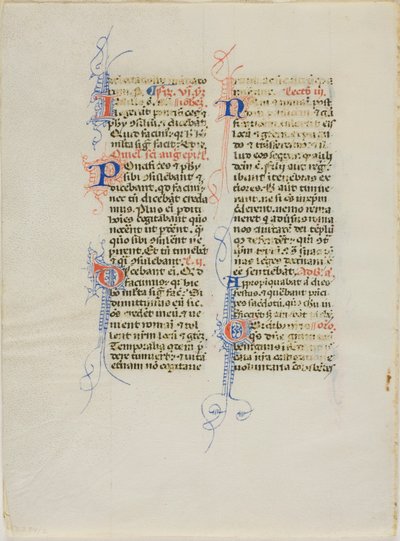 Hoja de manuscrito iluminada de Unknown artist